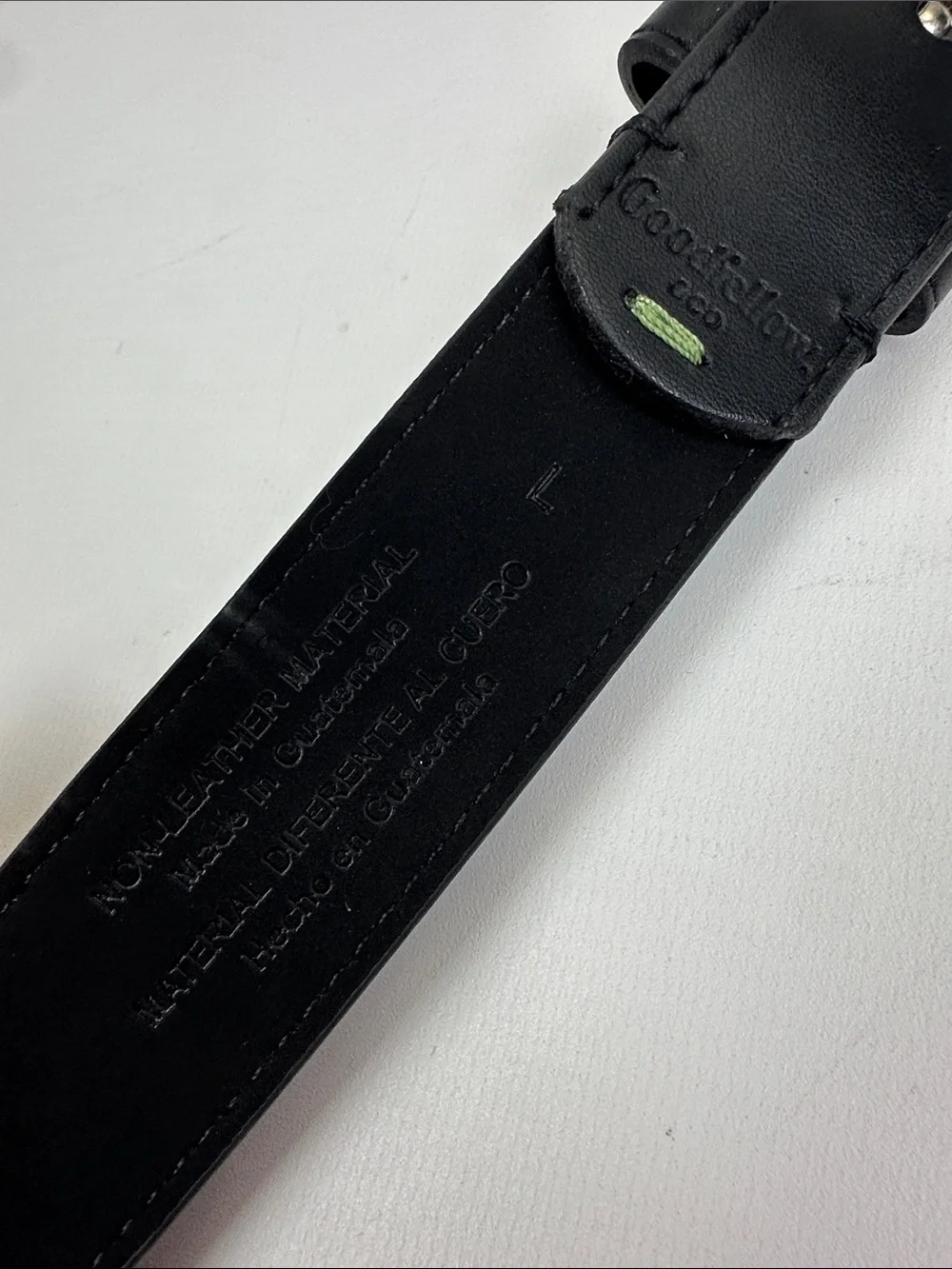 Goodfellow & Co.  Black Non Leather Men's Belt Silver-Tone Buckle. NEW. 48 inch